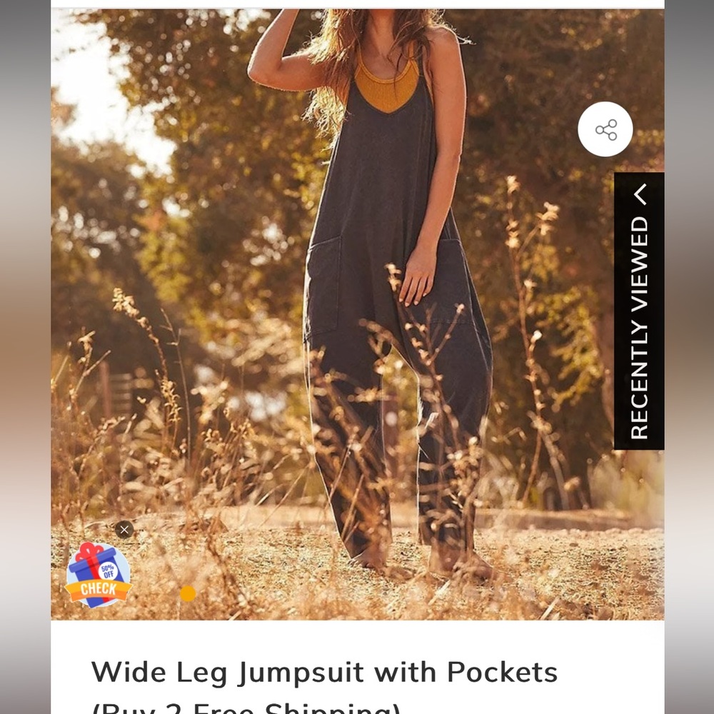 Wide leg jumpsuit